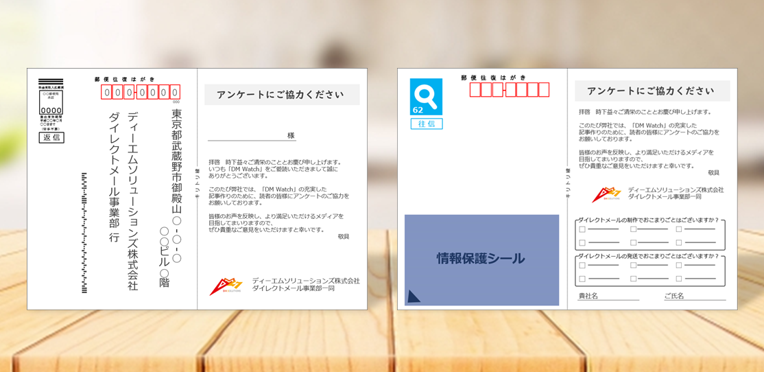 往復ハガキDM
