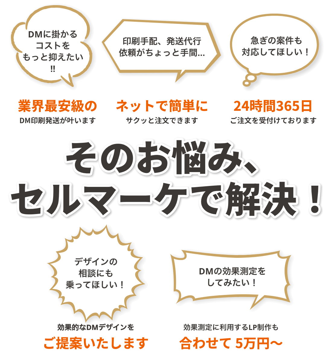 そのお悩み、セルマーケで解決！