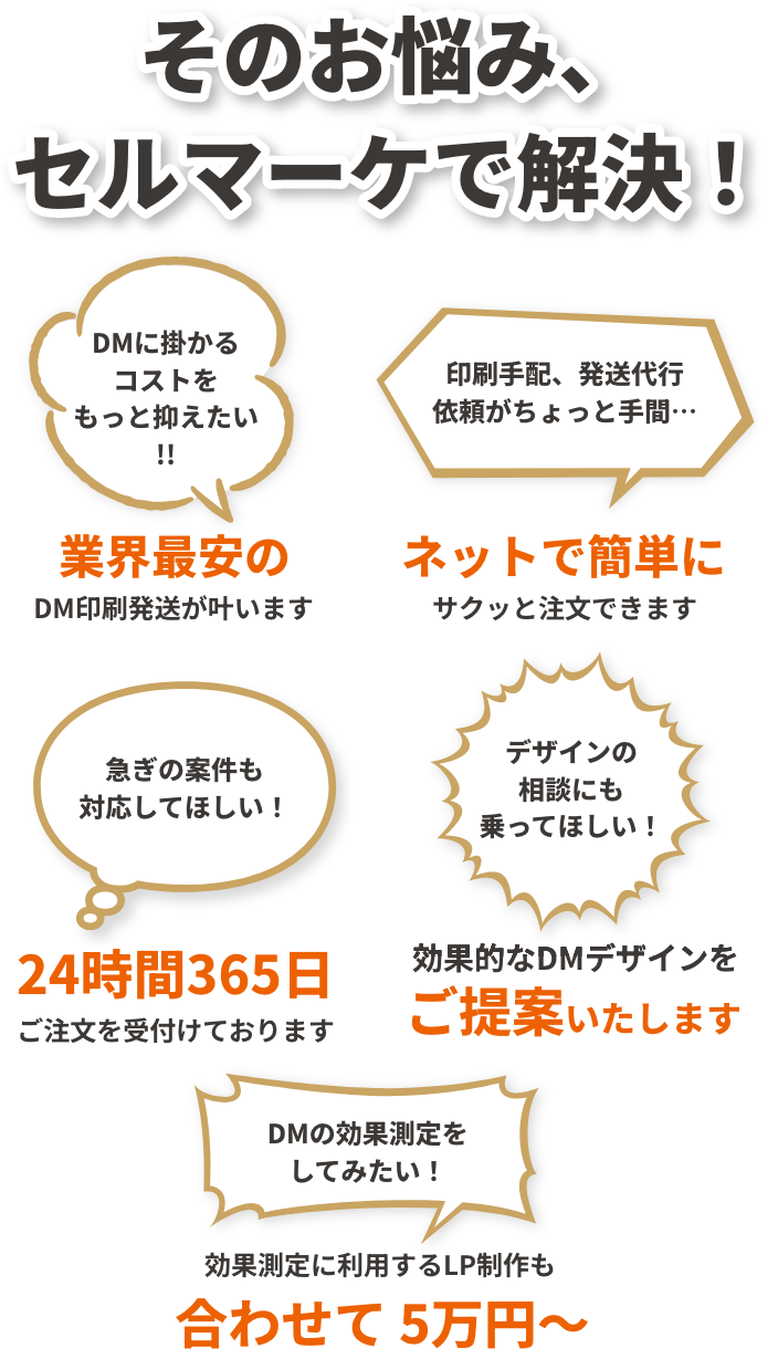 そのお悩み、セルマーケで解決！