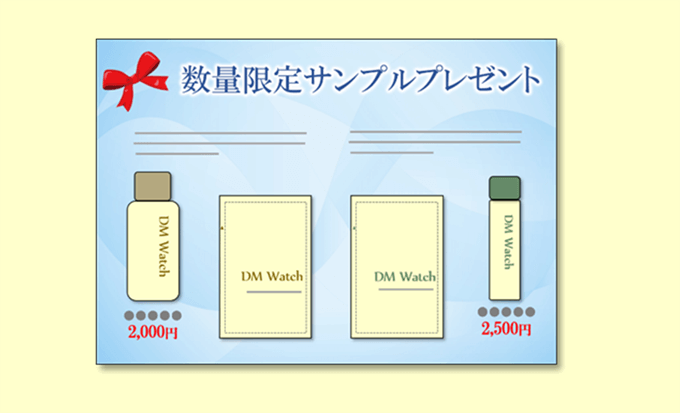 例文 デザイン例あり 化粧品業界での効果的なdm作成方法 セルマーケ