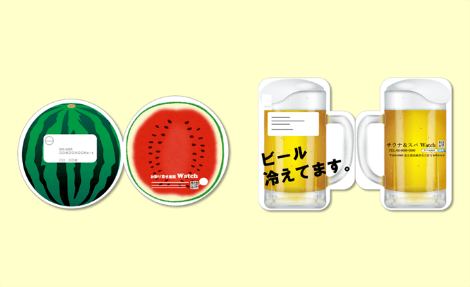 型抜き圧着DM例
