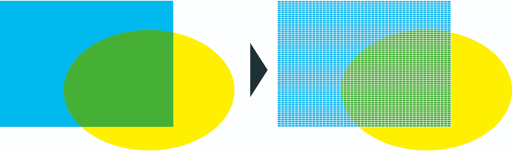 透過効果の印刷例